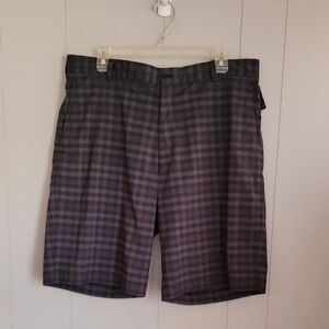 Nike Golf Men's Shorts Size 36 Black Checker Plaid Activewear